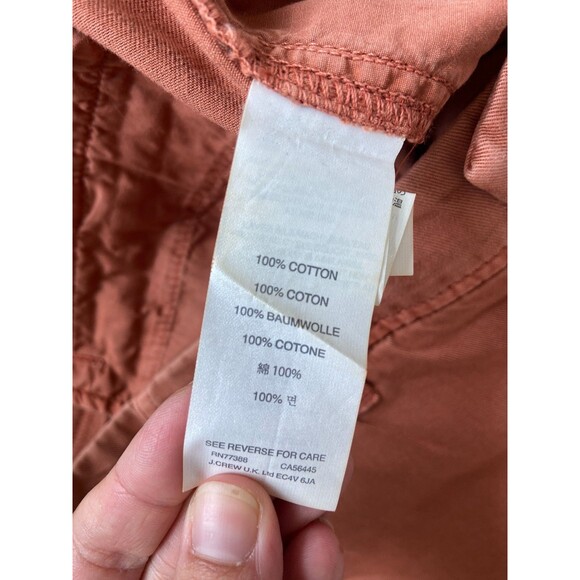 EUC J.Crew Chino Pants Womens Size 8 Burnt Orange Rust Earth Casual Fall Cotton - Picture 4 of 11